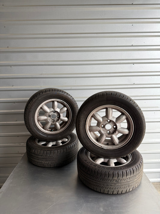 OEM Daisy Wheel & Tire Set (4) – 1990–1997 Mazda Miata NA