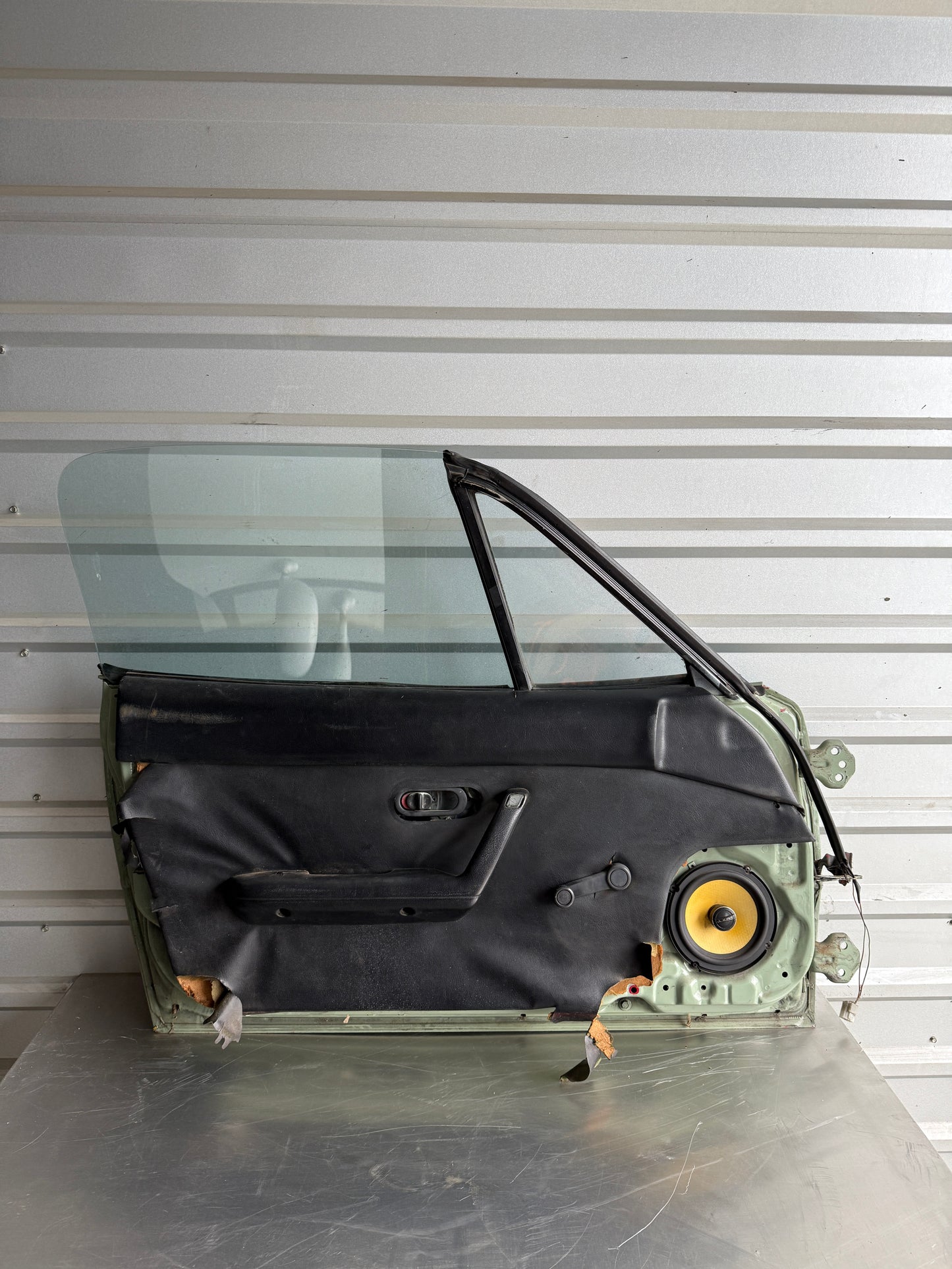 OEM Green Driver Side Door Assembly – 1990–1997 Mazda Miata NA