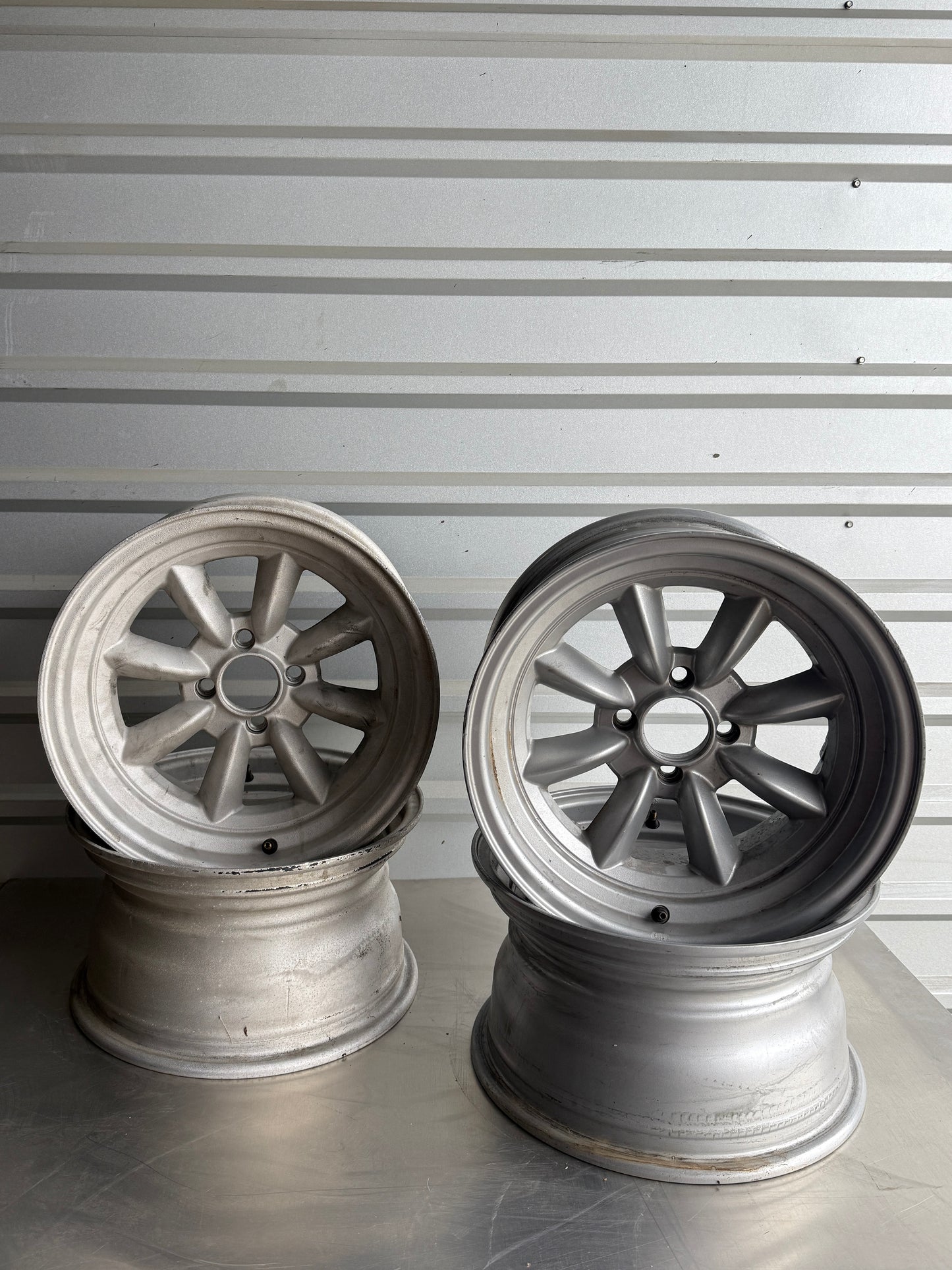 Aftermarket XXR 15x8 Wheels – 4x100 – 0 Offset – Mixed Finish (Powder Coated + Raw)