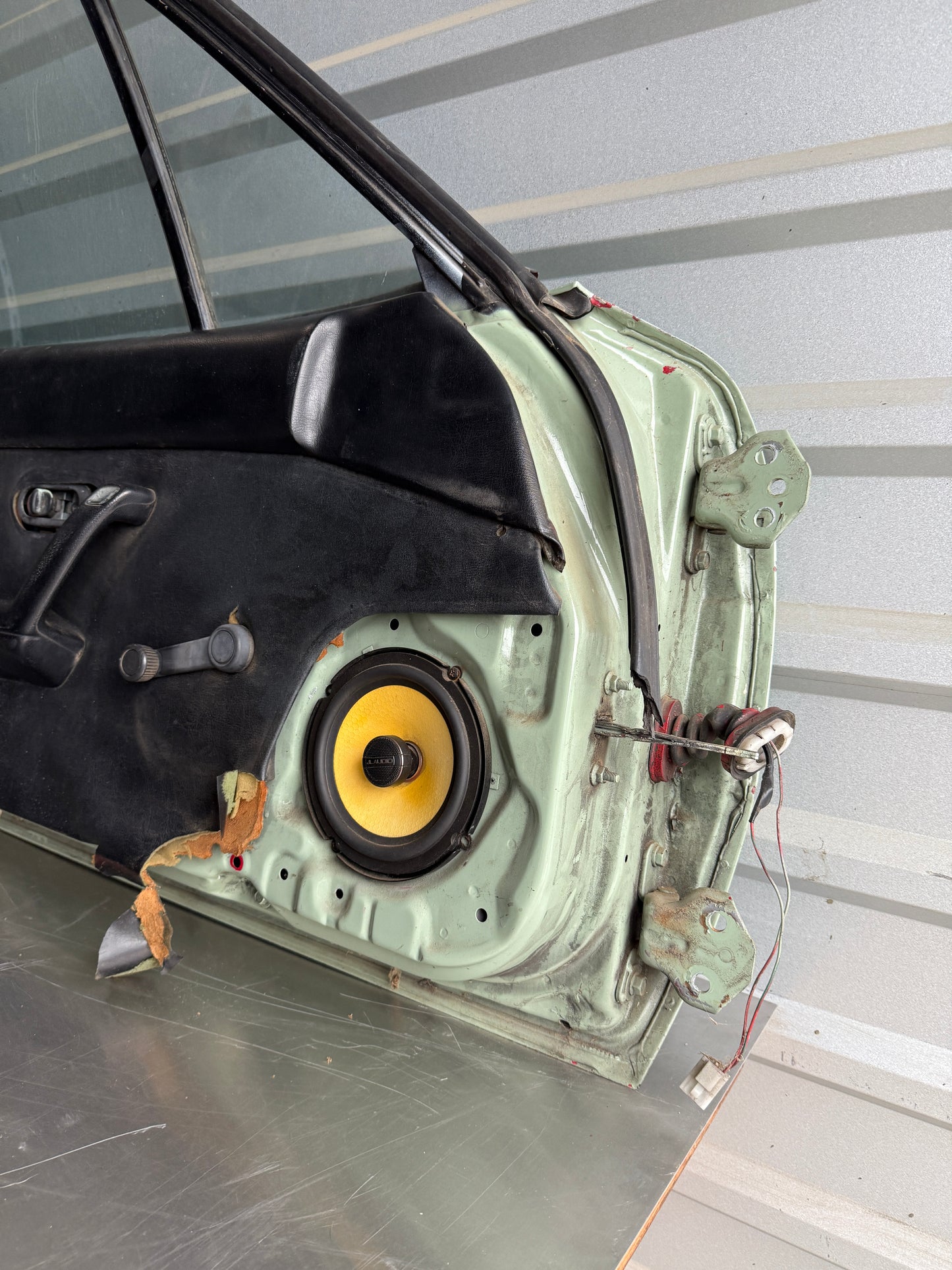 OEM Green Driver Side Door Assembly – 1990–1997 Mazda Miata NA