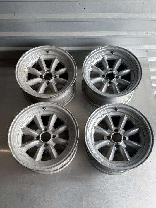 Aftermarket XXR 15x8 Wheels – 4x100 – 0 Offset – Mixed Finish (Powder Coated + Raw)