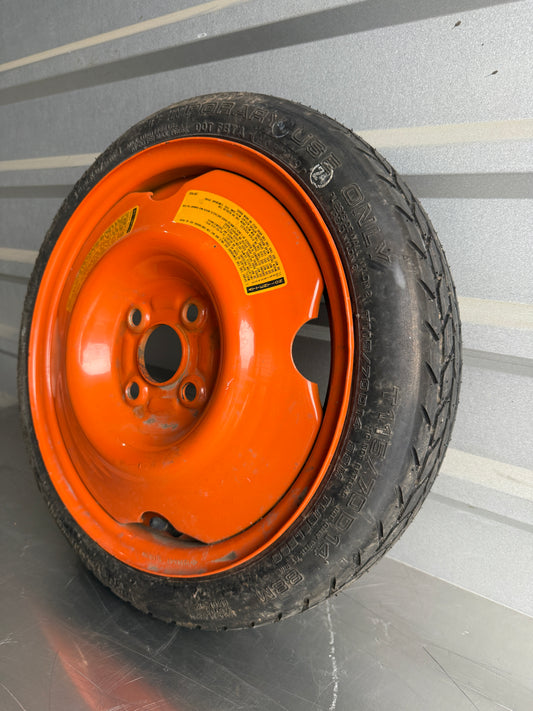 OEM Orange Temporary Spare Wheel & Tire (Donut) – 1990–2005 Mazda Miata NA / NB