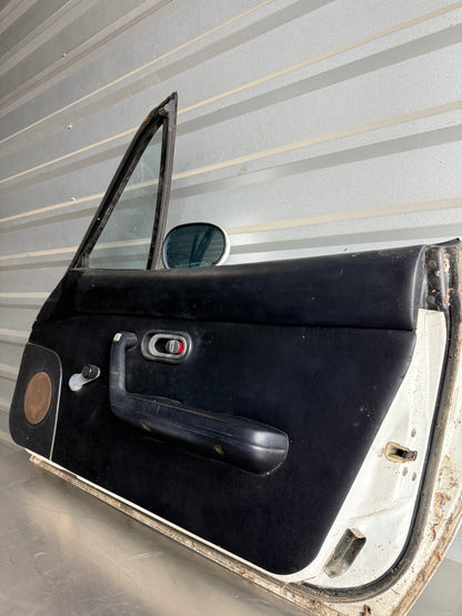 OEM White Passenger Side Door Assembly – 1990–1997 Mazda Miata NA